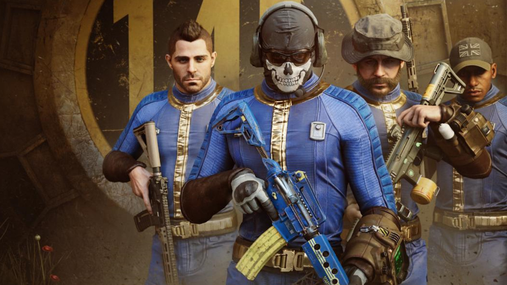  Call of Duty's new Fallout crossover dresses up Price and the lads in stretchy blue jammies, and I'm sorry but it's not a great look 