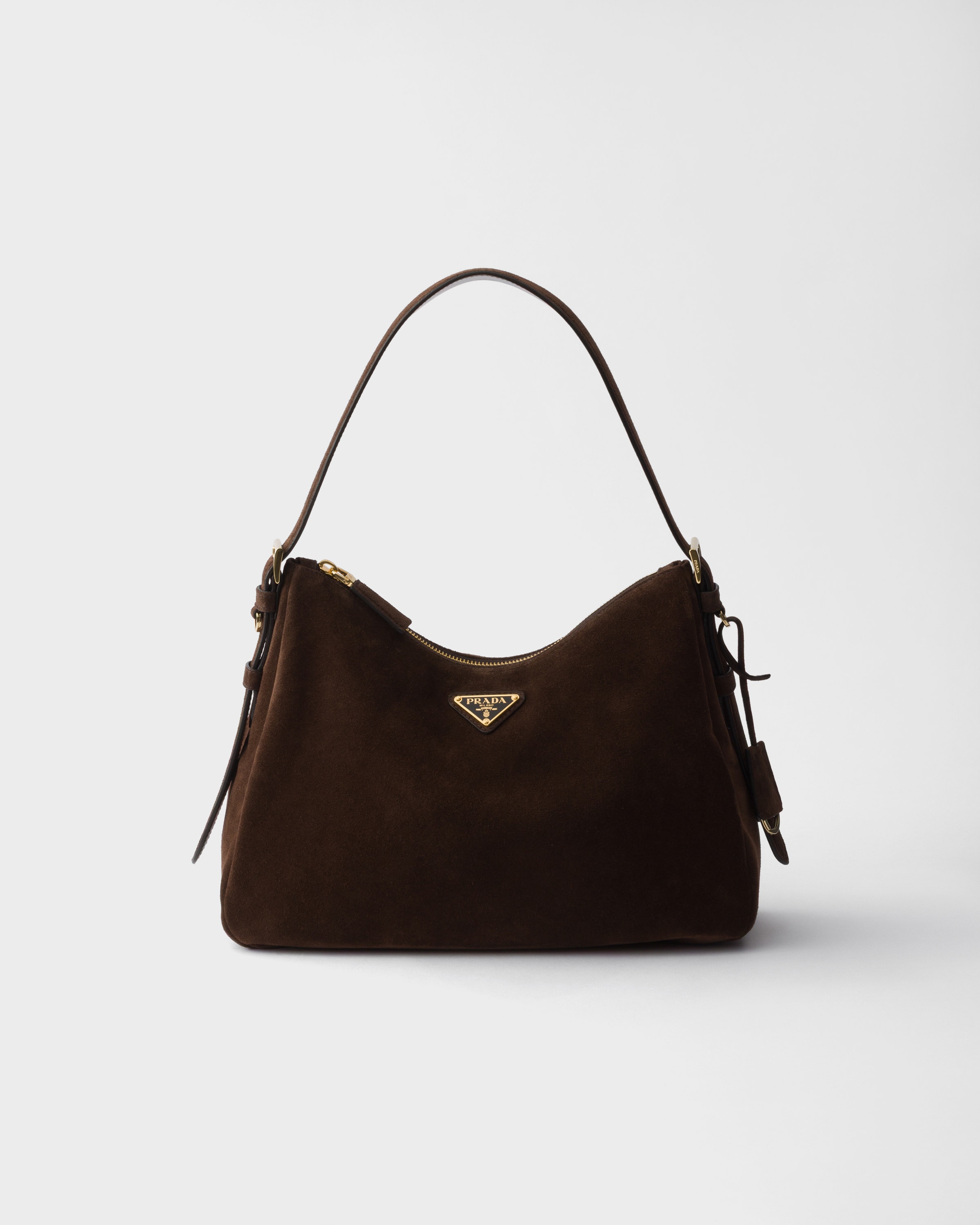 Prada Aim&amp;eacute;e Medium Suede Shoulder Bag