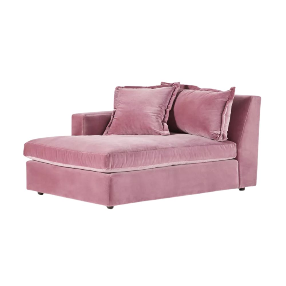 pink chaise