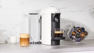 Nespresso Vertuo Plus pod coffee machine in white