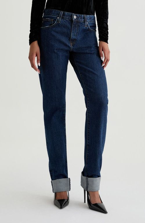 The Boyfriend Mid Rise Relaxed Straight Leg Jeans