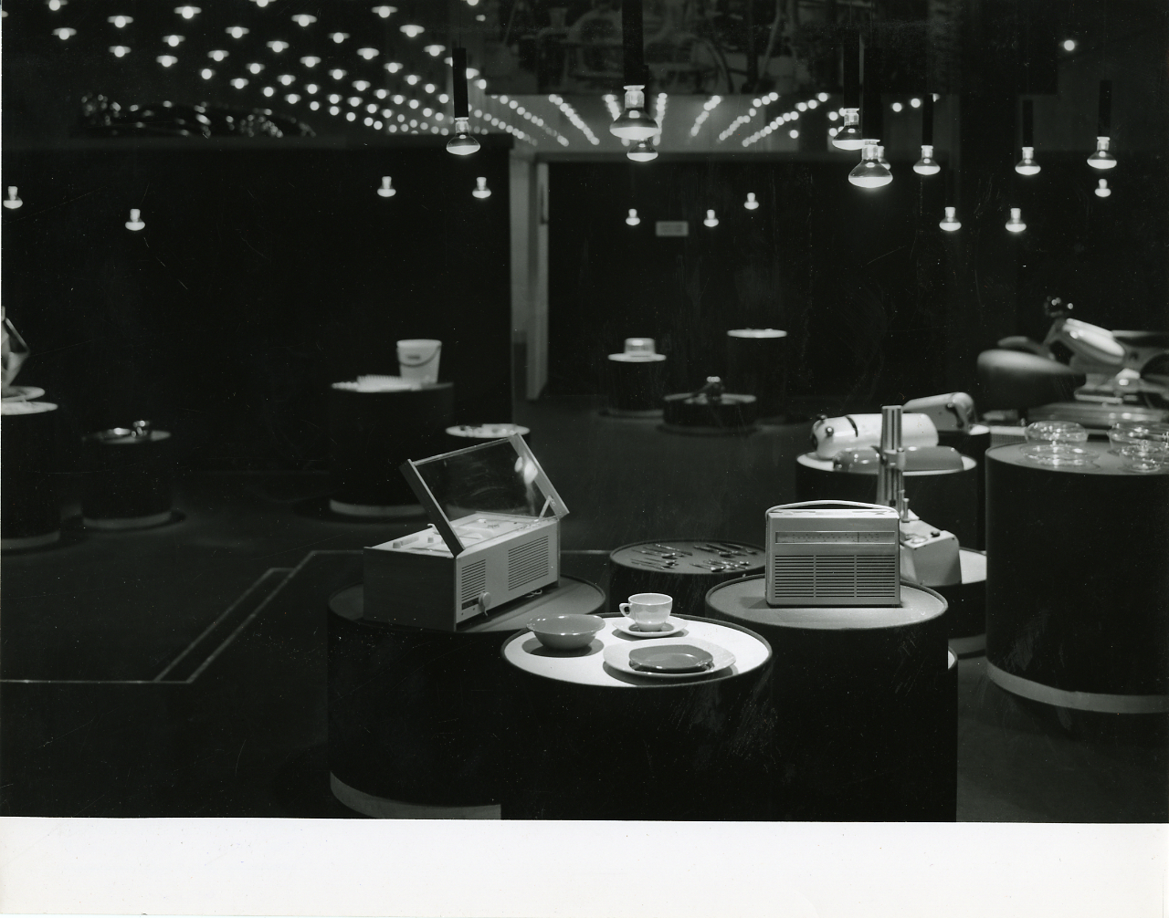 a display at Triennale by Achille Castiglioni