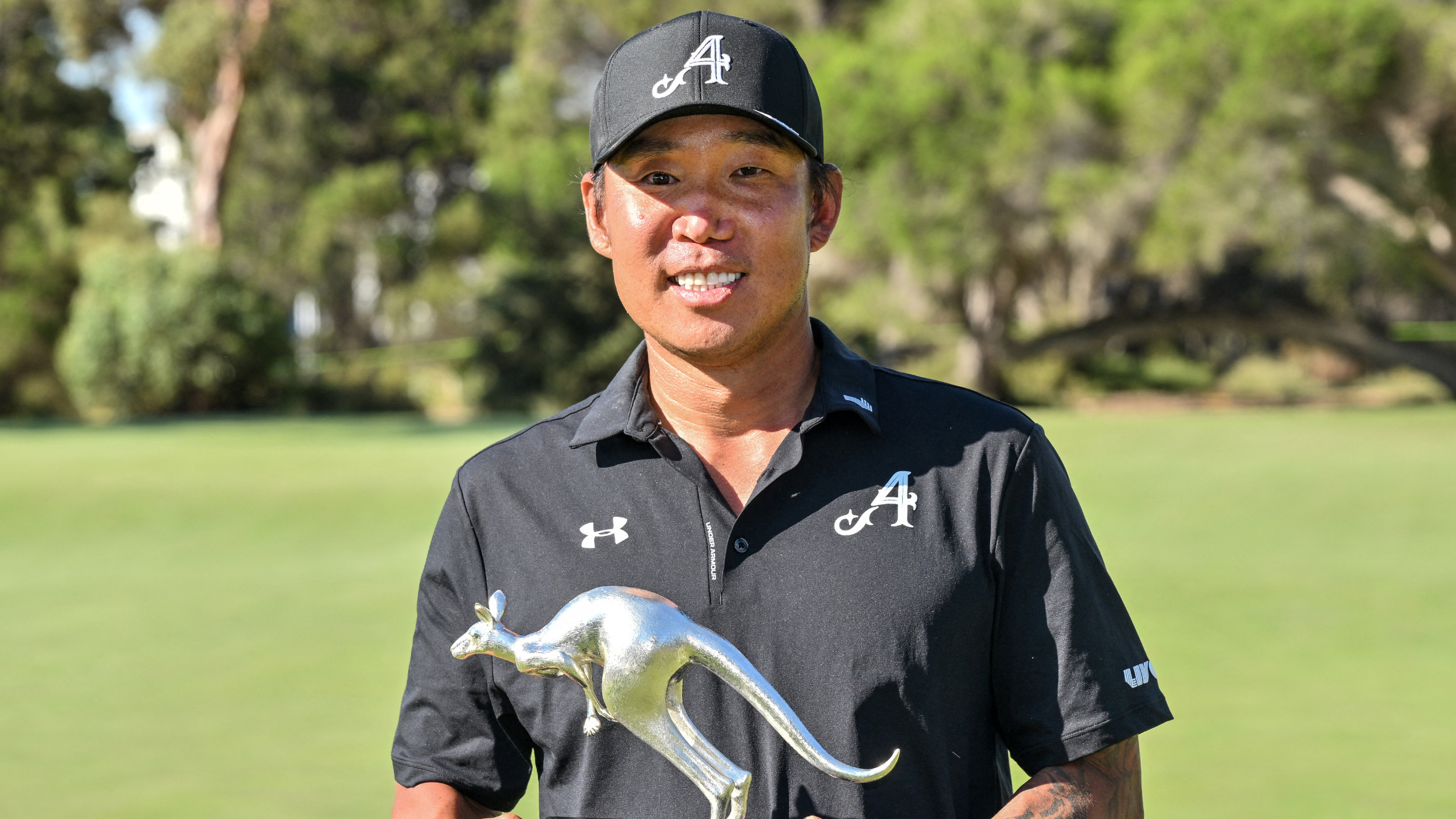 Anthony Kim after winning LIV Golf Adelaide