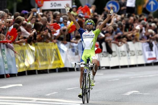 Moreno Moser (Liquigas-Cannondale) wins the Eschborn-Frankfurt