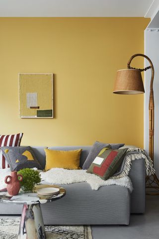 yellow living room by Little Greene