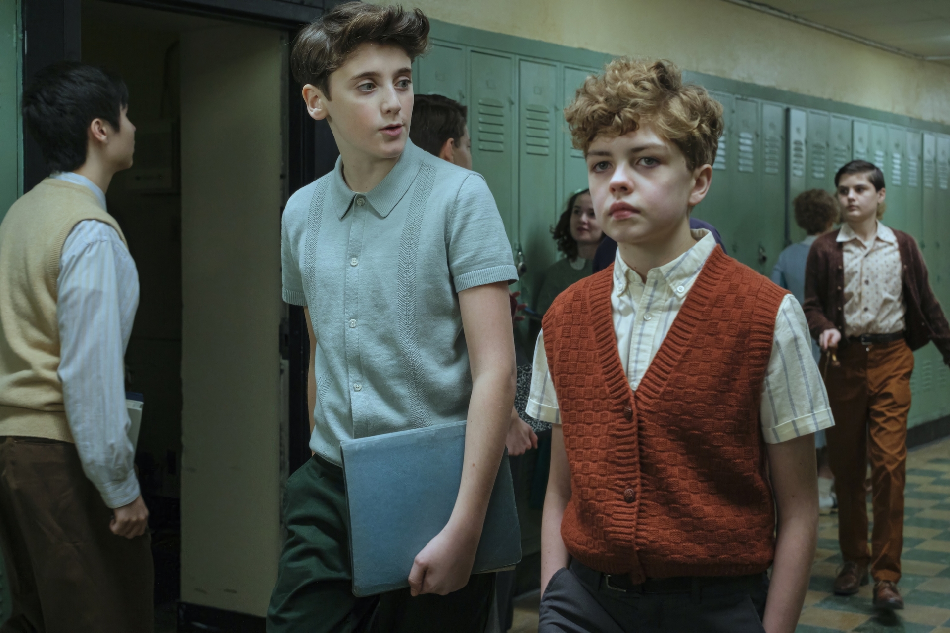 Jack Molloy Legault and Mikkal Karim-Fidler in &#039;It: Welcome to Derry.&#039;