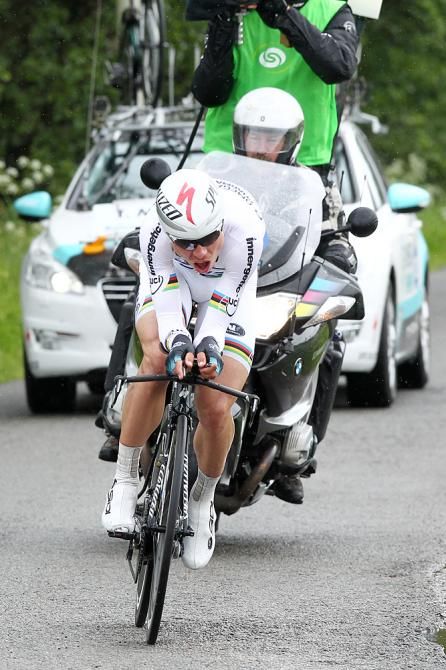 Tony Martin (Omega Pharma-Quick Step) rides to the win