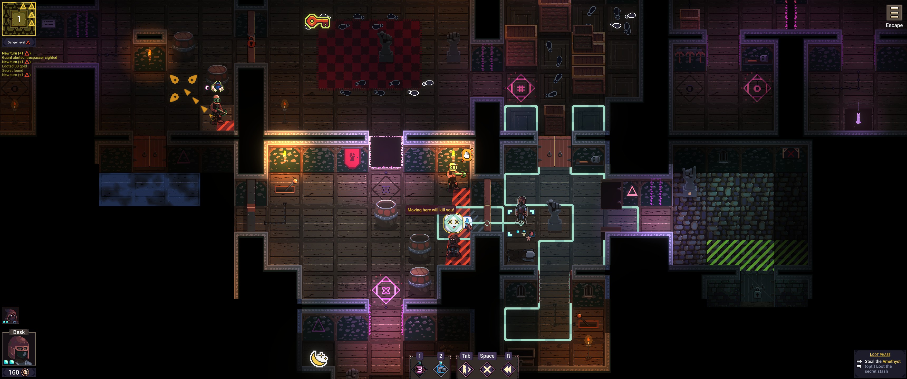 Spirited Thief, a pixel art stealth game