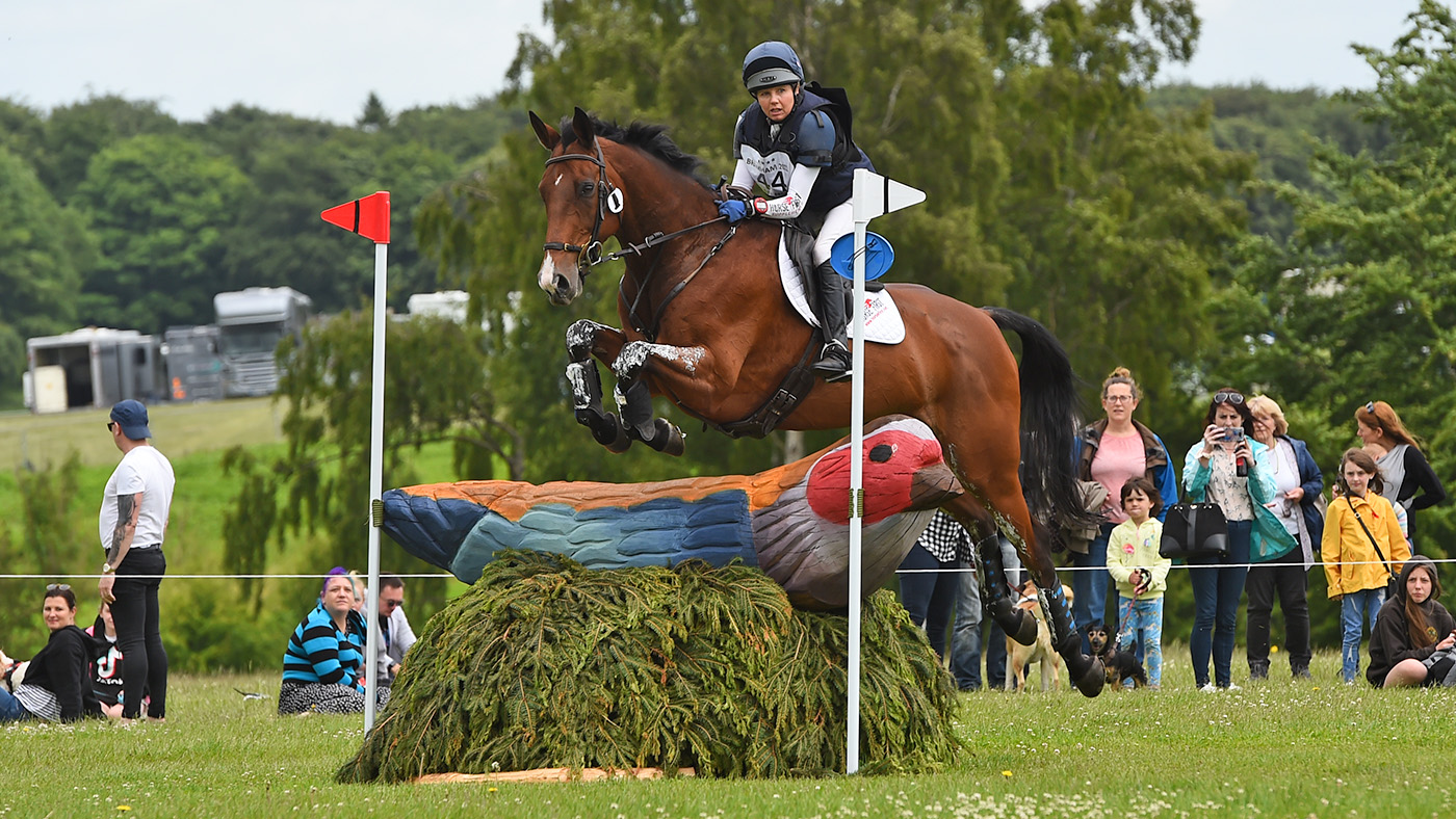 British eventer Louise Harwood and Native Spirit pictured at Bramham in 2023.