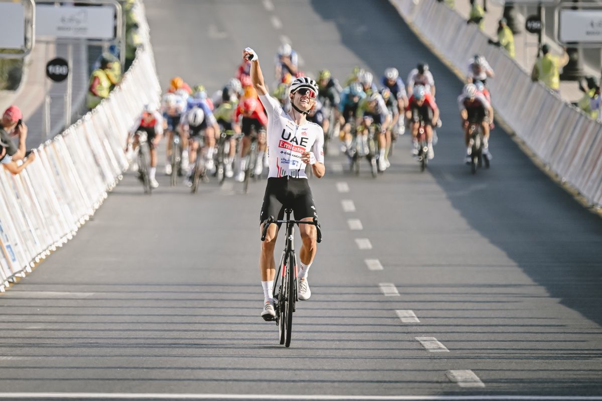 Muscat Basic: Finn Fisher-Black wins solo after explosive assault on last climb