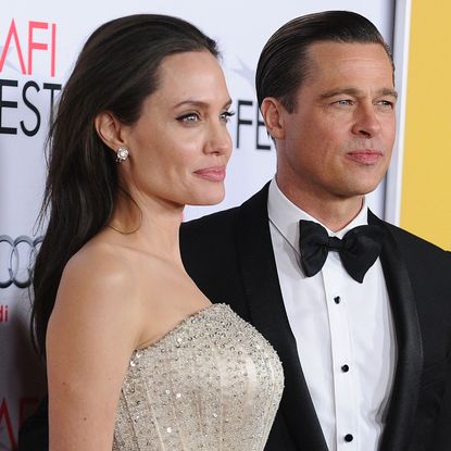 Angelina Jolie and Brad Pitt attend the premiere of "By the Sea" at the 2015 AFI Fest at TCL Chinese 6 Theatres on November 5, 2015 in Hollywood, California.