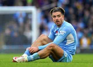 Manchester City’s Jack Grealish during the Premier League match at the Etihad Stadium, Manchester. Picture date: Saturday October 30, 2021
