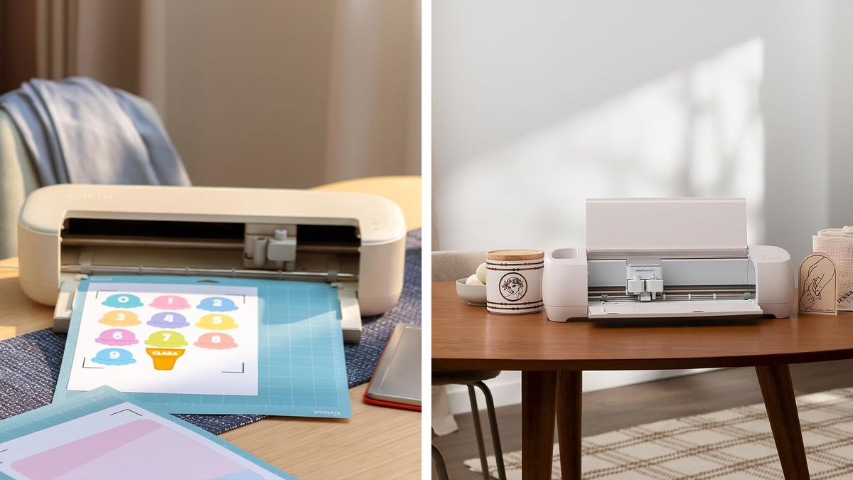 A digital crafting machine on a table