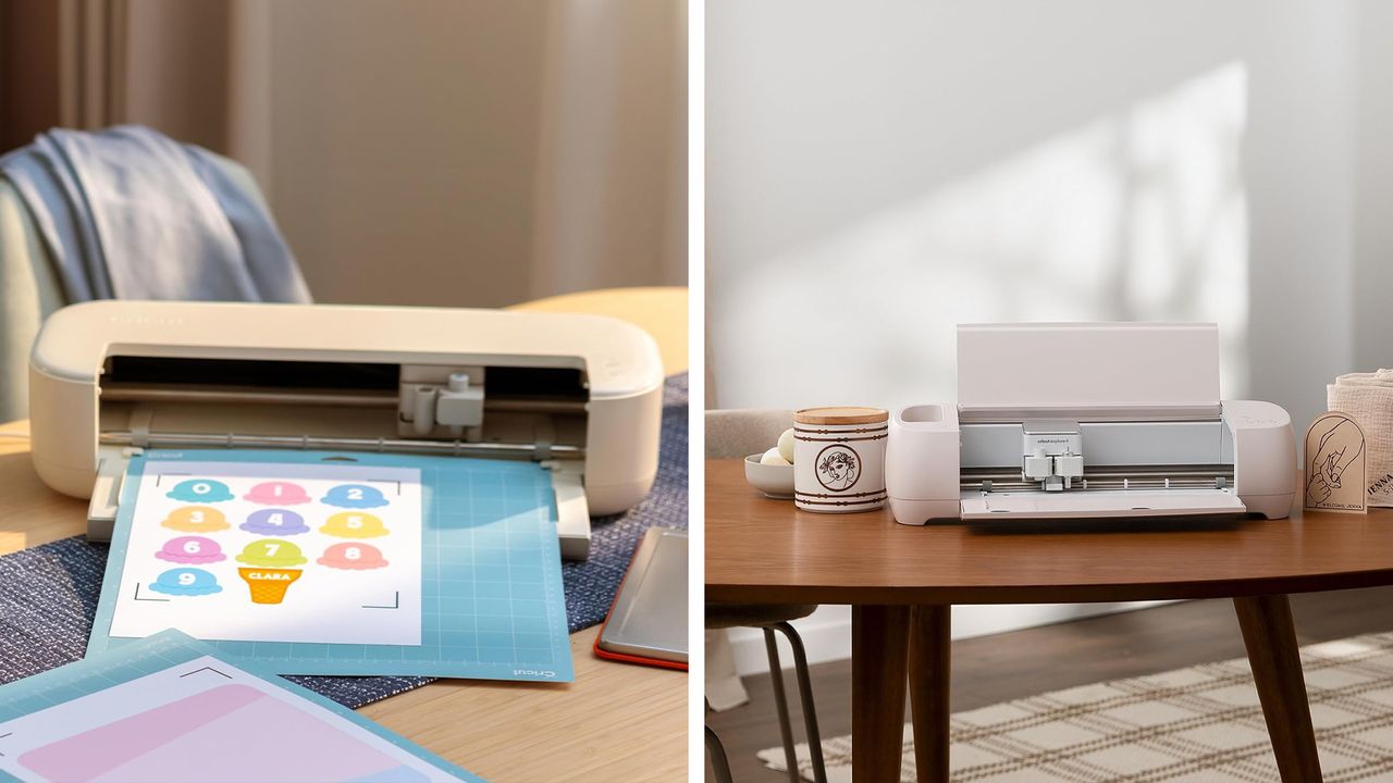 A digital crafting machine on a table