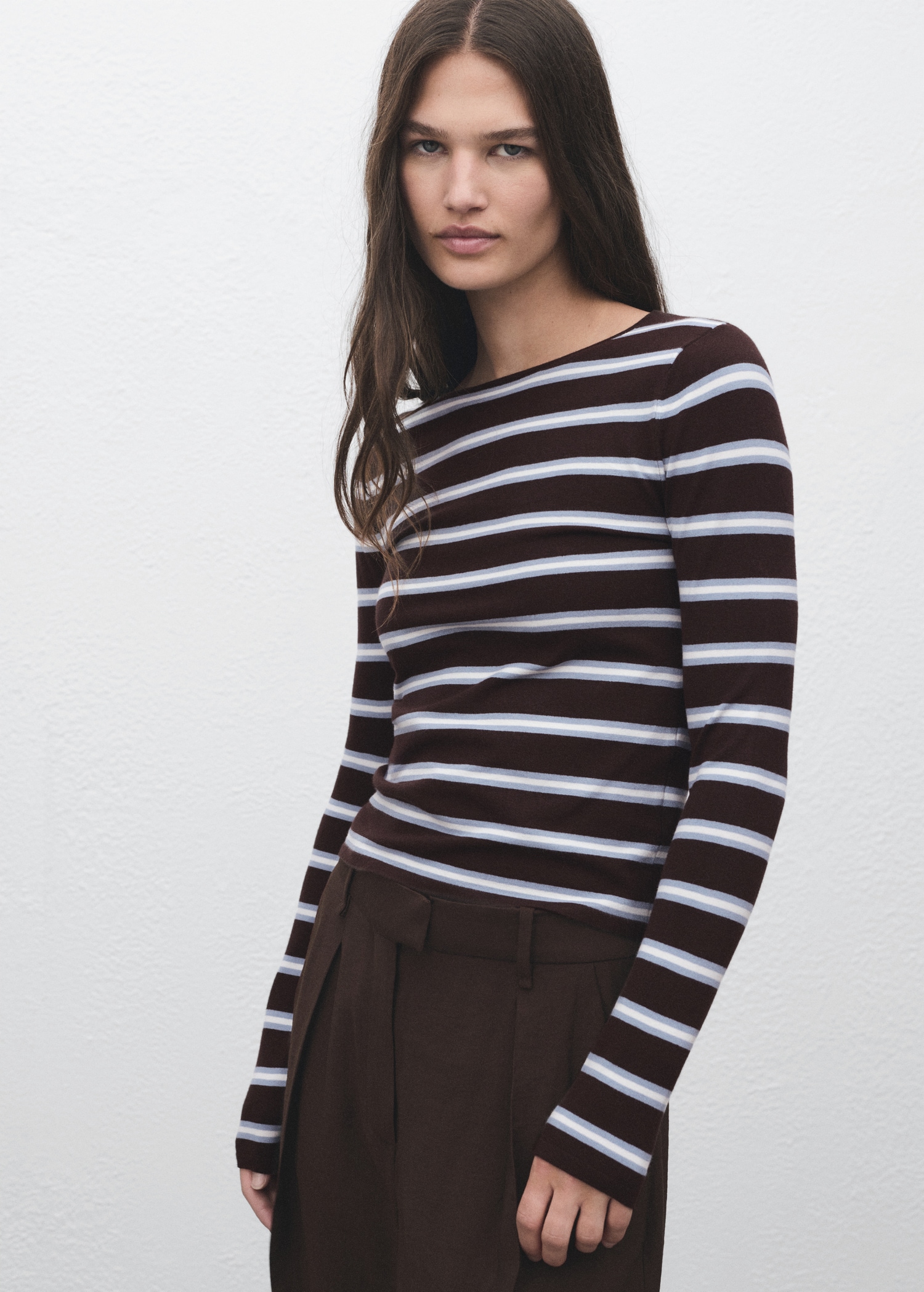 Fine Knit Striped Jersey - Women | Mango Usa