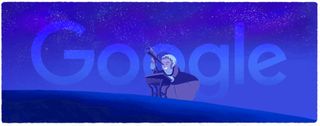 Google honored the the 266th birthday of German astronomer Caroline Herschel with her own animated Google doodle on March 16, 2016.