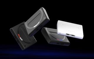The Mega Sg will come in four colors, three of which mimic the look of the Genesis/Mega Drive in different regions: USA, Europe and Japan. The white one, on the other hand, just looks like a Dreamcast.