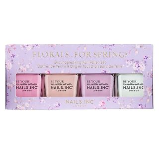 Nails Inc Florals para primavera conjunto de esmaltes de 4 peças