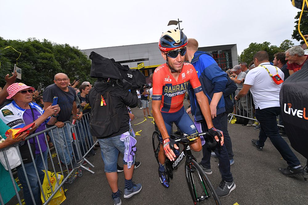 Vincenzo Nibali (Bahrain-Merida) ahead of stage 6 at the Tour de France