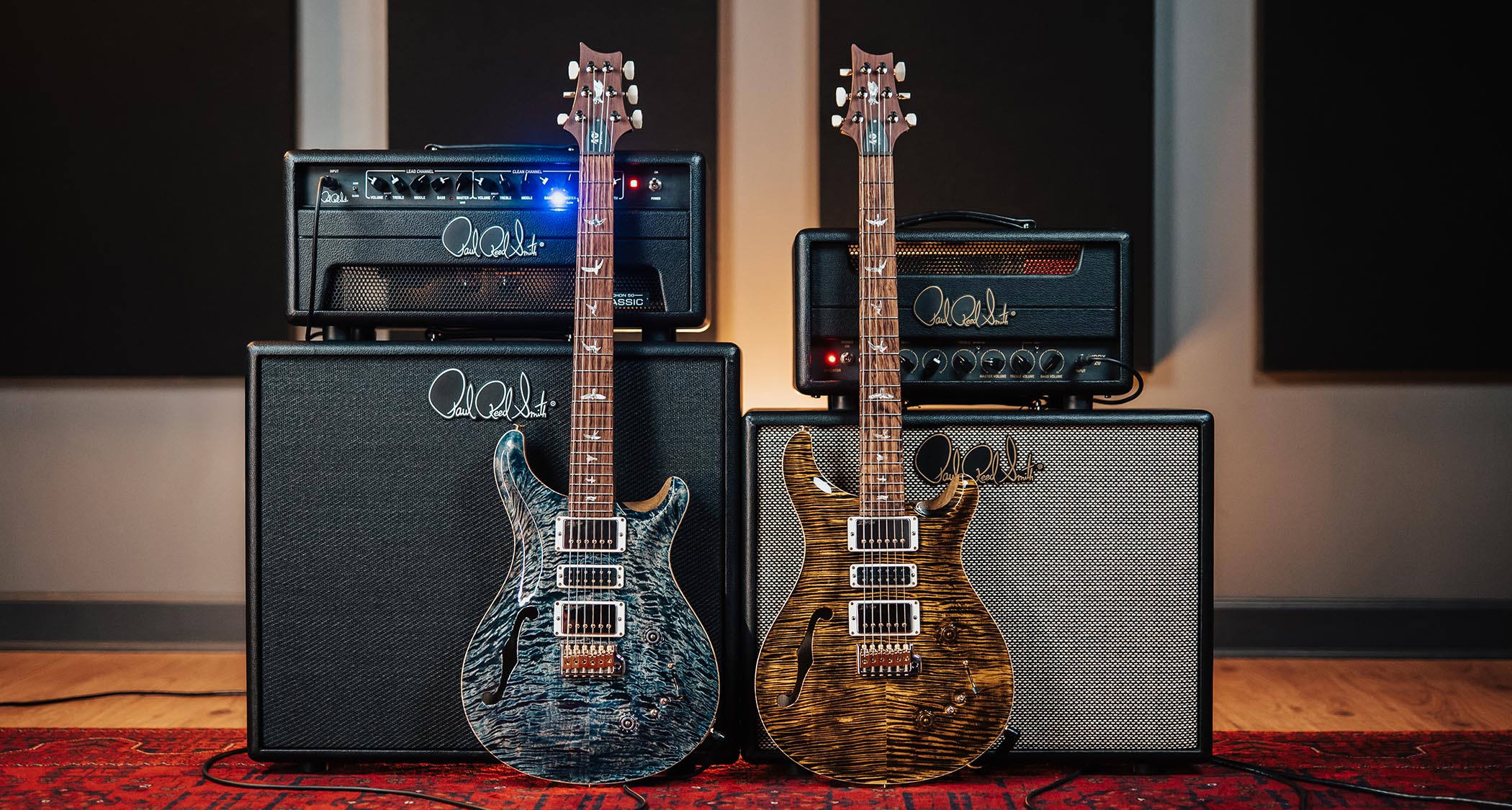 PRS 40th Anniversary Special Semi-Hollow Limited Edition: featuring a black limba neck and body and artist grade figured maple top, these are restricted to just 280 pieces worldwide.
