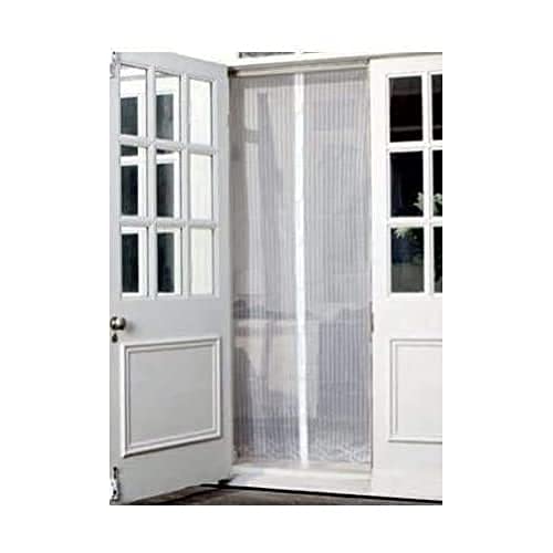 Ram® White Magnetic Door Curtain Automatic Closing Magnetic Fly Insect Bug Screen 100cm X 210cm