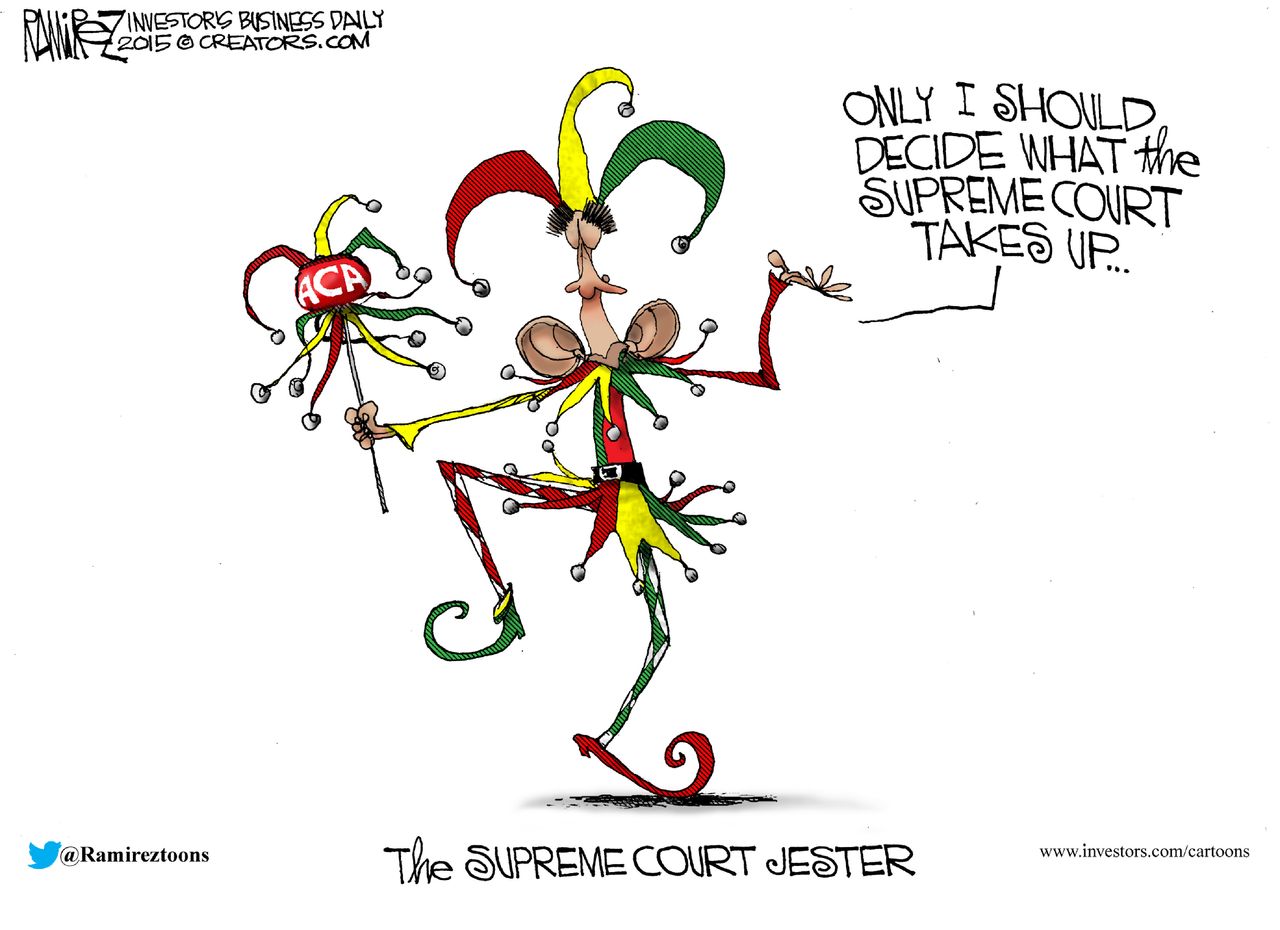 Obama cartoon SCOTUS ObamaCare