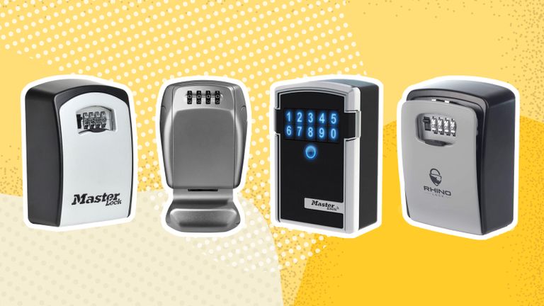 A selection of the best key safes as chosen by Real Homes team on yellow graphic background