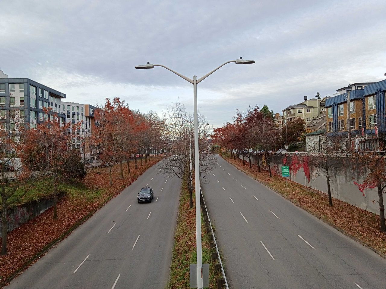 A street with a car