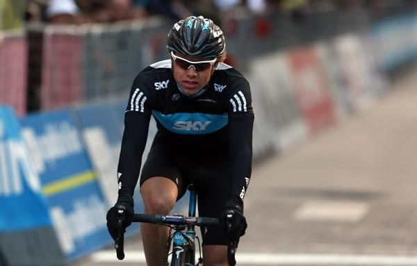Edvald Boasson Hagen (Team Sky) not looking happy with his finish.