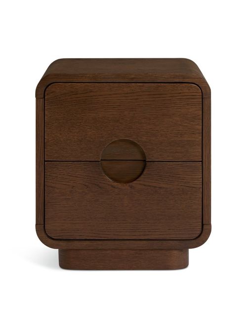Habitat Adeje 2 Drawer Bedside Table in Walnut