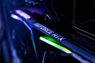 Stock image of a Geforce RTX card