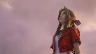 Aerith in Final Fantasy 7 Remake.