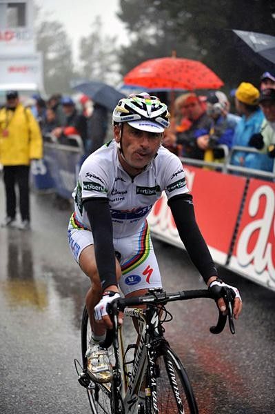 World Champion Paolo Bettini (Quick Step) looks to another day.