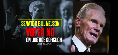An ad pressuring Sen. Bill Nelson to vote for Trump's Supreme Court nominee.