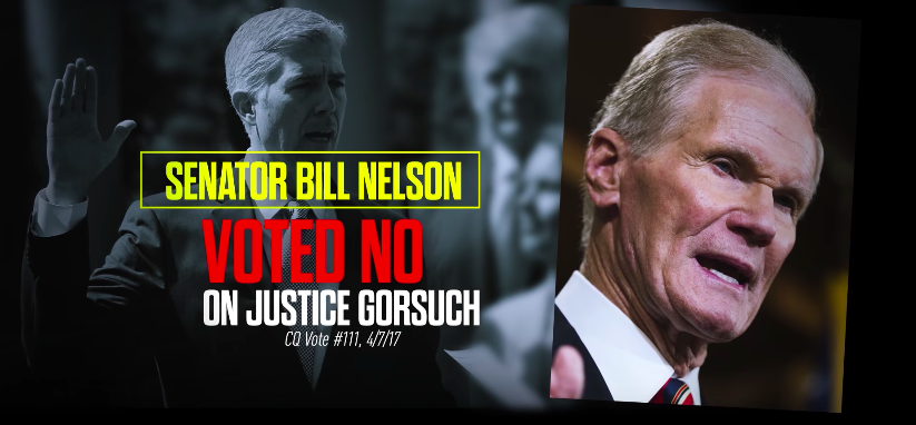 An ad pressuring Sen. Bill Nelson to vote for Trump&amp;#039;s Supreme Court nominee.