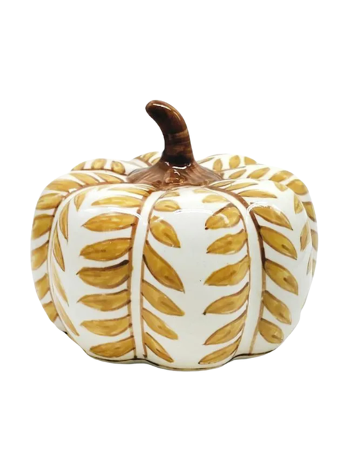 Yellow Ceramic Pumpkin