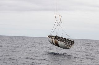 SpaceX tried to catch the payload fairing with a net-equipped boat named Mr. Steven but missed by about 165 feet (50 meters), company representatives said.