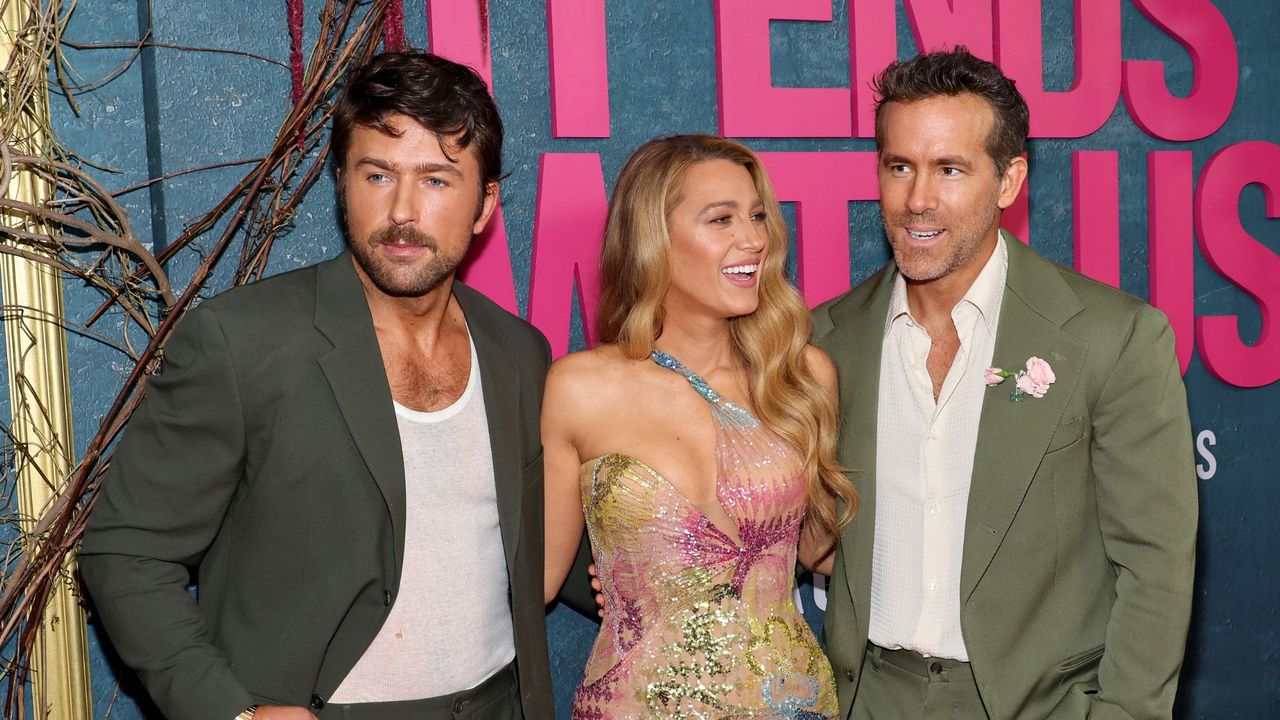 Blake Lively, Ryan Reynolds and Brandon Sklenar attend the &#039;It Ends With Us&#039; premiere