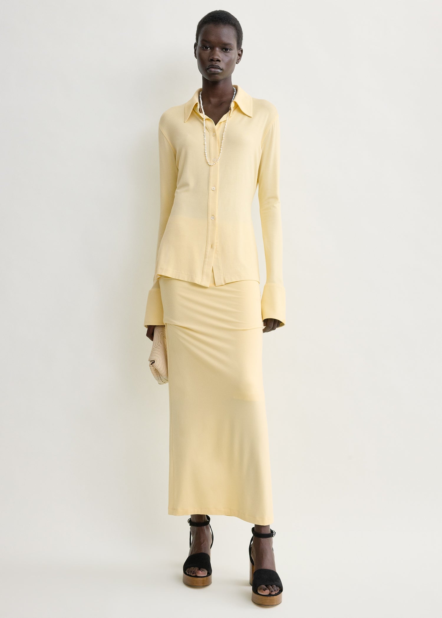 Fitted Jersey Shirt Buttercup - Xxs