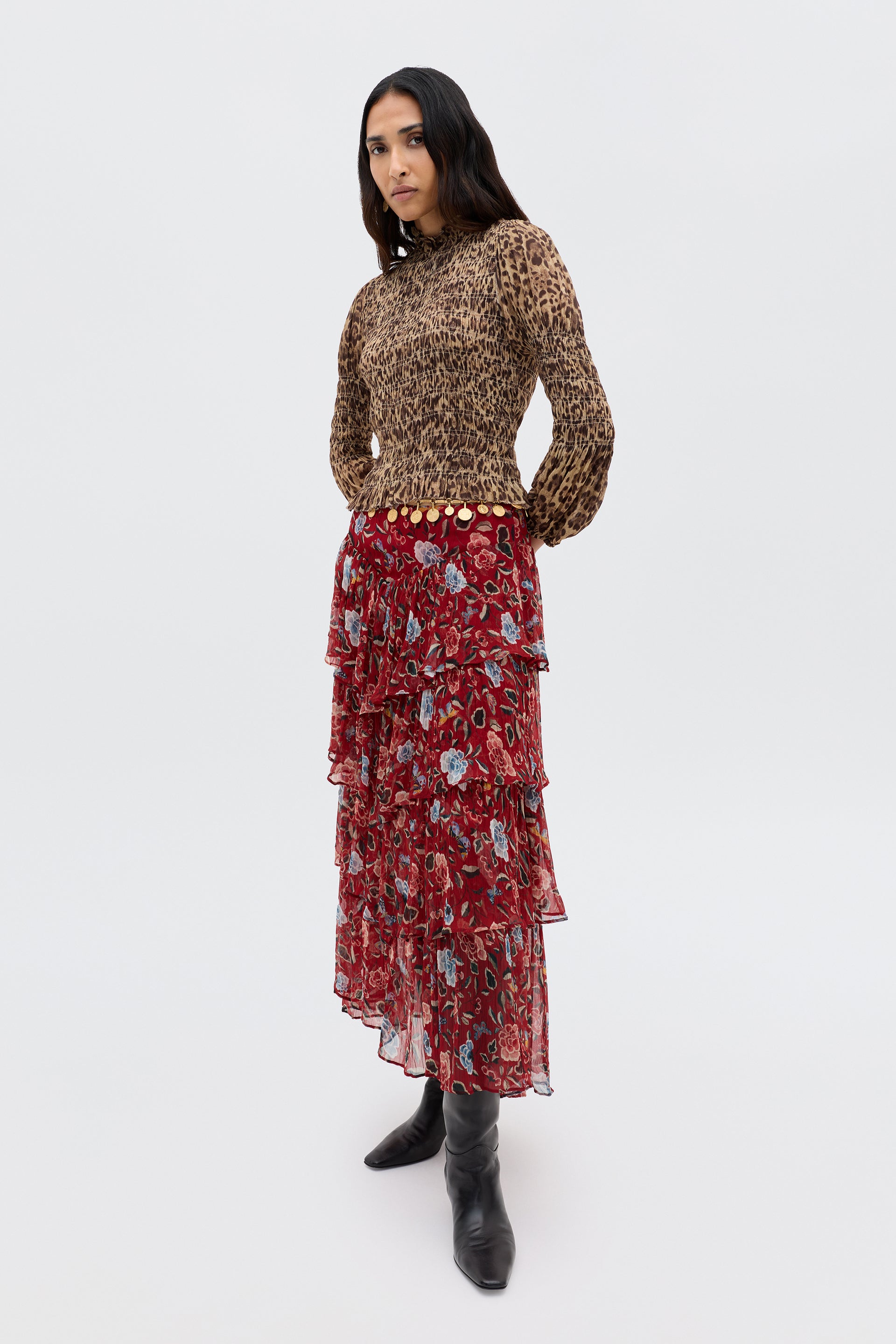 Taryn - Butterfly Floral Burgundy