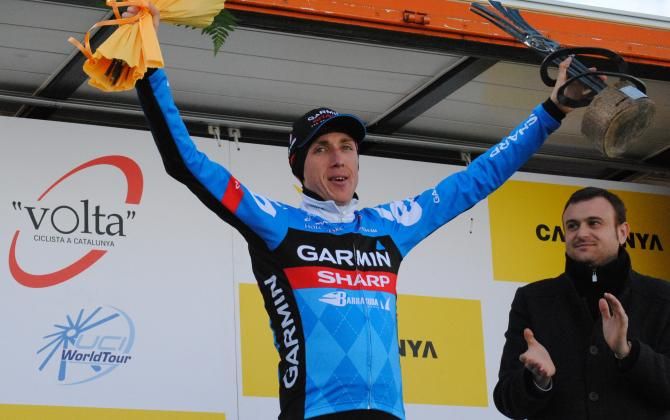 Dan Martin (Garmin-Sharp) succeeded in a courageous solo attack to take the stage and race lead in Cataluyna