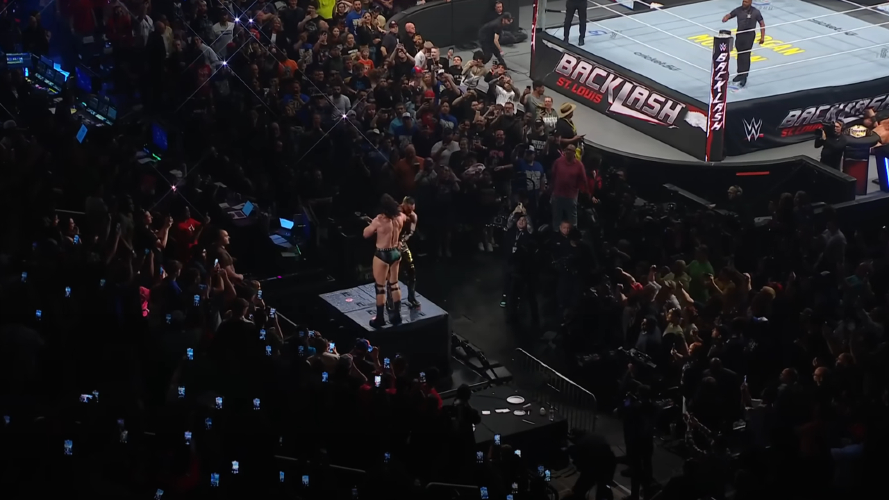 Damian Priest and Drew McIntyre at Backlash