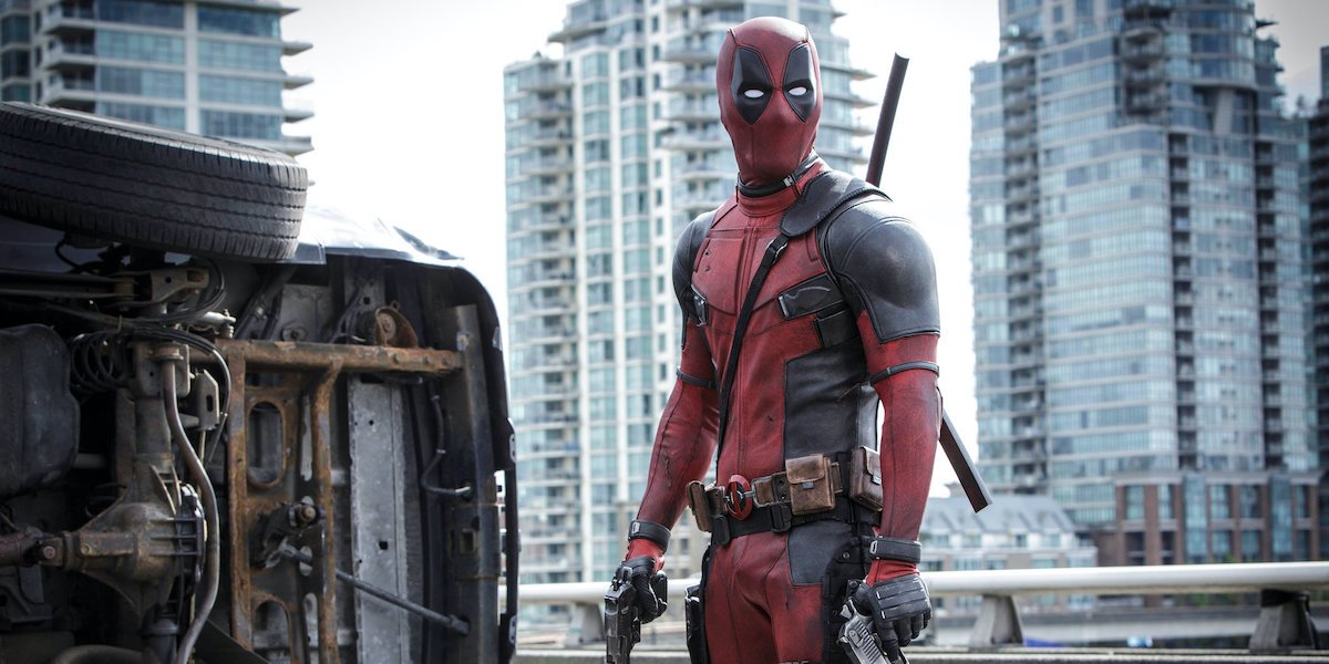 Ryan Reynolds suited up as Deadpool