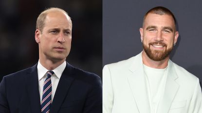 HRH Prince William looks on during the trophy presentation ceremony following the UEFA EURO 2024 final match between Spain and England at Olympiastadion on July 14, 2024 in Berlin, Germany. (Photo by Jonathan Moscrop/Getty Images) Travis Kelce attends the Los Angeles Premiere Of Netflix&#039;s &quot;Quarterback&quot; at TUDUM Theater on July 11, 2023 in Hollywood, California. (Photo by JC Olivera/Getty Images)