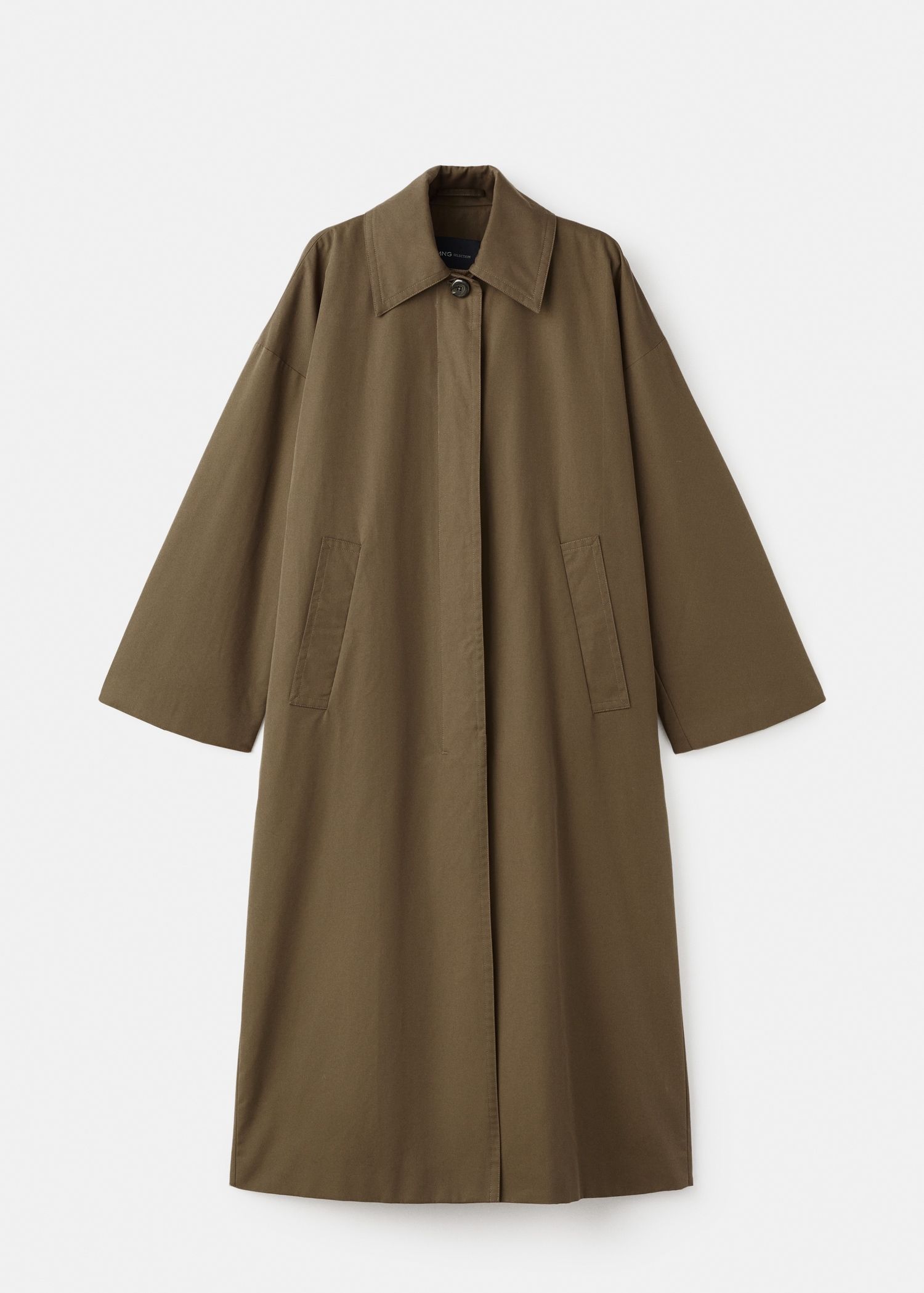 Long Cotton Trench Coat With Concealed Buttons - Women | Mango Usa