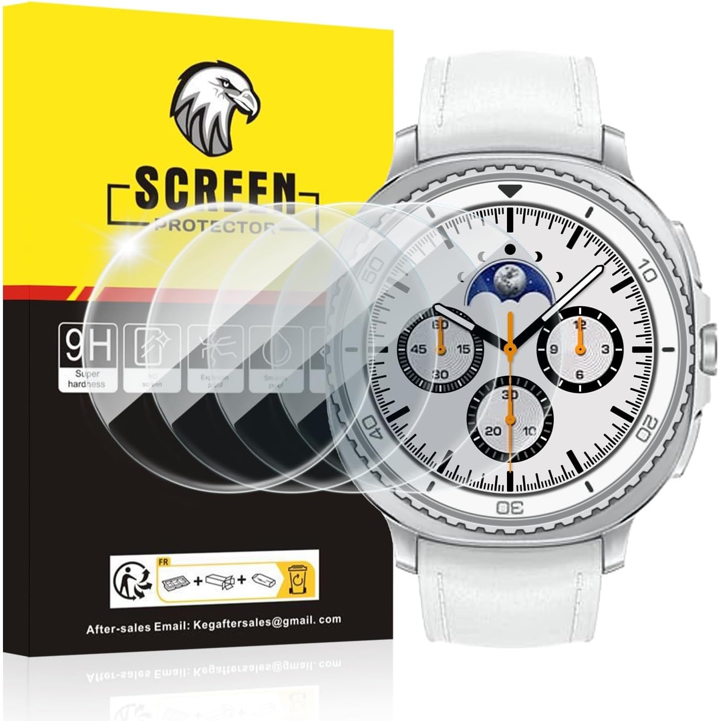 SPGUARD 4 Pack Samsung Galaxy Watch 8 Classic Tempered Glass