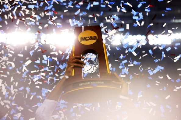 NCAA trophy.