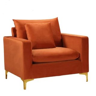 orange chair on white background