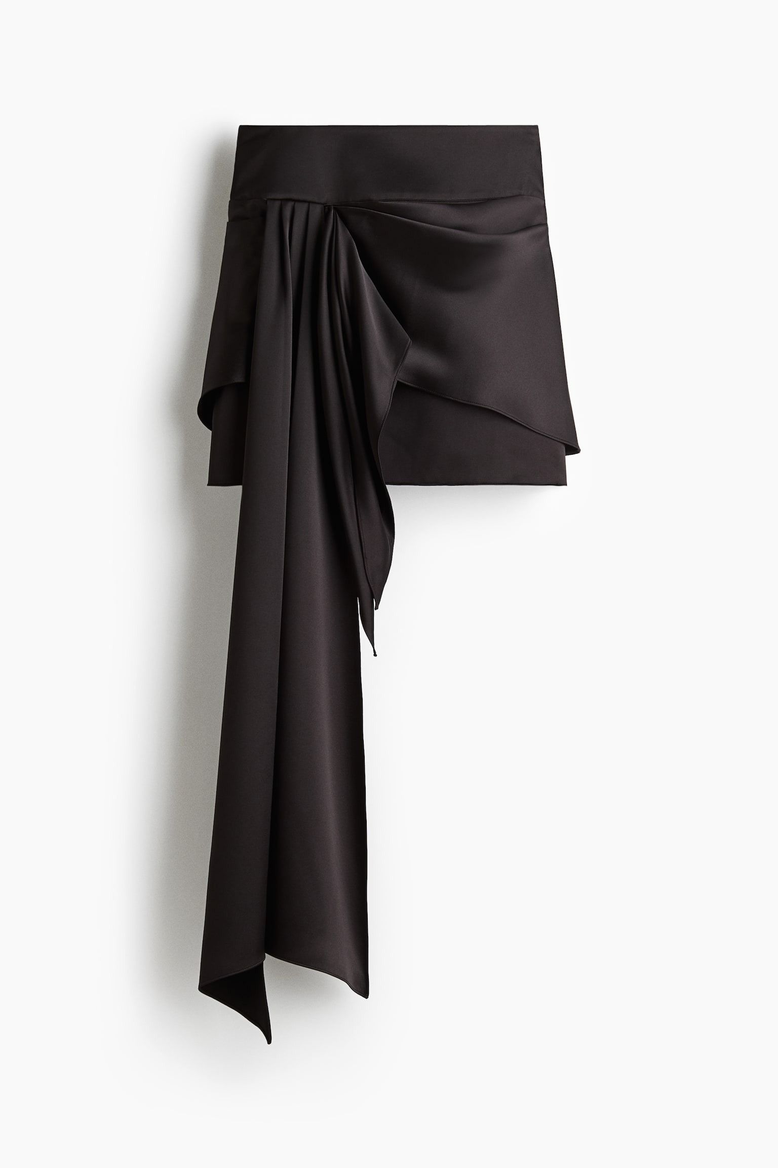 H&amp;M Draped Satin Skirt