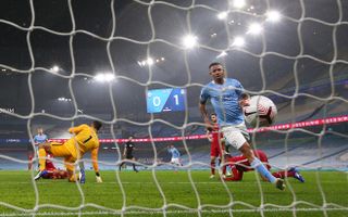 Gabriel Jesus levelled for Manchester City against Liverpool